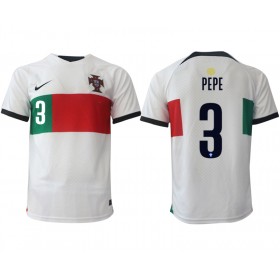 Portugal Pepe #3 Borta Kläder VM 2022 Kortärmad